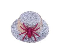 YUGSHNKFC Ensemble de chapeaux miniatures d'araignées scintillantes pour cosplay, costumes occidentaux, accessoires de cowgirl, coiffure, chapeau haut de forme fait à la main, pince à cheveux