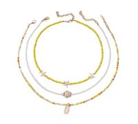 YUGSHNKFC Ensemble de colliers à perles multiples faits à la main avec alliage pour un usage quotidien et un style de bijoux de tous les jours, taille unique, Comme décrit, Comme décrit.