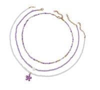 YUGSHNKFC Ensemble de colliers à perles multiples faits à la main avec alliage pour un usage quotidien et un style de bijoux de tous les jours, taille unique, Comme décrit, Comme décrit.