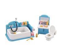 YUGSHNKFC Ensemble de modèles de Salle de Bains de Maison de Jeu en | Comprend un lavabo et des toilettes avec des caractéristiques réalistes pour les qui font semblant de