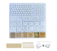 YUGSHNKFC Ensemble De Perles À Faire Soi-même Kit Fabrication Bijoux Entretoise Matériau ABS Pièce Bijouterie pour Bracelets Kit Fabrication Bracelets