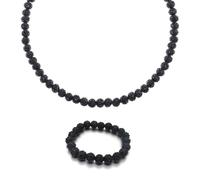 YUGSHNKFC Ensemble élégant collier et bracelet en argile et céramique délicat en perles pour fêtes et rassemblements, strass en argile