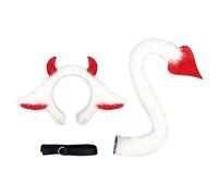 YUGSHNKFC Ensemble oreilles et queue de yaks avec oreilles de yaks et bandeau, queue de yak, accessoires de déguisement pour Halloween