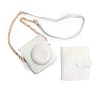 YUGSHNKFC Ensemble sac et album pour appareil photo - Design tendance - Protection et rangement de chaque instant, Symphony White