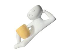 YUGSHNKFC Figurine de hibou faite à la main en résine pour décoration de bureau aménagement paysager simple planteur aménagement paysager