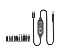 YUGSHNKFC Fil De Réglage Puissance Intelligent Alimentation Rapide 100W pour Ordinateurs Portables USB-Type C À DC5.5mm 5V-20V Tensions Sortie Variables Câble Contrôle