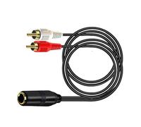 YUGSHNKFC Fil Séparateur en Y Premium 6.35mm Connecteur Plaqué Or 1/4 Pouces pour Amplificateur Et Mélangeur Câble Plaqué Or