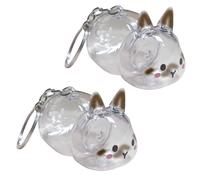YUGSHNKFC Funny Bunnies Themed Pet Hair Preservations Key Holder Plastic Decorative Rabbits Furs Collector Gift for Animal Lover Clear Rabbit Themed Miniature Organizers