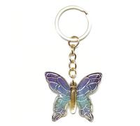 YUGSHNKFC Gradient À La Mode Butterfly Keychain Eye Accrocheur Prendant Pendre Élégant Ornement De La Chaîne Clés Personnalisée Charme Papillon Coloré