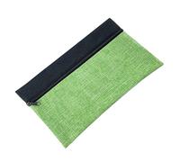 YUGSHNKFC Grande trousse à crayons 24 x 12 cm en polyester avec fermeture éclair pour le bureau, l'école, le bureau, Vert, 240mm Wx140mm H