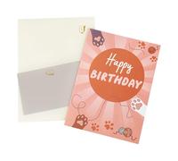 YUGSHNKFC Happy Birthday Card with Matching Envelope Animal Bunting Greeting Card Birthday Invitation for Festival Celebration Multifunctional Animal Party Supplies