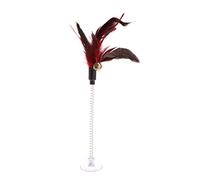 YUGSHNKFC Jouets en plumes pour chats avec ventouse - Jouet interactif amusant pour animal domestique - Grand panier pour chiens