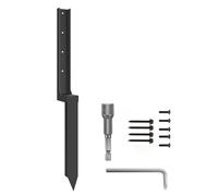 YUGSHNKFC Kit de réparation de clôture en métal épais Piquets solides Stabilisateur de poteau rapide pour réparation de piquets inclinés d'ancres