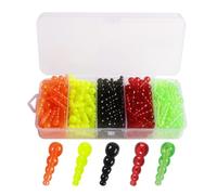 YUGSHNKFC Leurres de Perles, Ensemble de Perles de pêche empilées, 250PCS | Perles de pêche leurres, matériel de pêche à la truite et doré, plates-formes Spinner en ligne, fourniture de