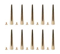 YUGSHNKFC Lot de 10 clous à vis élégants en alliage texturé pour ceintures, colliers et accessoires de mode, 5 pointed cone 6x12, Comme décrit, Comme décrit.