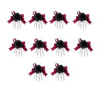 YUGSHNKFC Lot de 10 épingles à cheveux en forme de tête de mort en forme d'os pour fête d'Halloween en plastique et polyester