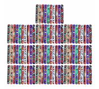 YUGSHNKFC Lot de 100 bracelets Slap pour Halloween, plusieurs styles, bracelets Slap pour enfants, fête amusante et décoration de fête