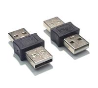 YUGSHNKFC Lot de 2 convertisseurs USB 2.0 pour changer de sexe - Construction en métal - Prend en charge la charge de 5 V - Adaptateurs USB mâles mâles