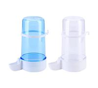 YUGSHNKFC Lot de 2 distributeurs d'eau pour cage à perruches et abreuvoirs pour 10 jours Capacité pour 2 perroquets (410 g) Mangeoires à oiseaux sans désordre pour cages