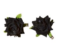YUGSHNKFC Lot de 2 pinces à cheveux en forme de rose avec petit nœud pour femmes, filles et enfants