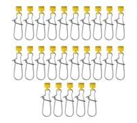 YUGSHNKFC Lot de 25 Clips de pêche à Suspendre pour appâts, plombs Robustes, curseurs pivotants, Accessoire de en Eau salée, Clip pour appâts Suspendus, Attaches légères pour Flotteur