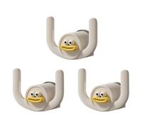 YUGSHNKFC Lot de 3 crochets muraux adhésifs pratiques pour salle de bain - Design robuste - Convient pour les locataires - Pour un usage domestique