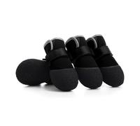 YUGSHNKFC Lot de 4 paires de chaussures souples pour chien - Chaussures de course à pied pour chien - Chaussures pour chien de grande taille - Pour activités de plein air - Noir