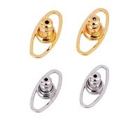 YUGSHNKFC Lot De 4 Stabilisateurs De Clous d'oreilles Supports De Bijoux Légers Fermoirs De Sécurité pour Oreilles Tombantes Accessoires De Bijoux De Boucle d'oreille en Silicone Et en Cuivre