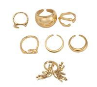 YUGSHNKFC Lot de 7 bagues papillon à la mode - Accessoire portable pour fêtes et tenues décontractées et élégantes - Bagues uniques, taille unique, Comme décrit, Comme décrit.