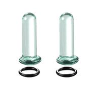 YUGSHNKFC Lot d'écarteurs d'oreille en verre avec extenseur - Accessoire de bijoux pour piercing corporel - Pour homme et femme - Avec anneaux toriques