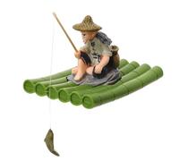YUGSHNKFC Modèle Animal intéressant, Statue de clôture de Vieux Chap, Petites Statues, réservoirs d ' Aquarium, Figurines de Vieux Chap, Ornement de pêche, pêcheur, Paysage d ' Aquarium