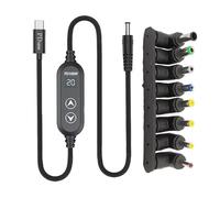 YUGSHNKFC Multiple Power USB Type C À DC5.5 100W Fast Data Tremped Line avec 5V-20V Sélection 8 Adaptateurs Câble De pour Les Ordinateurs Portables