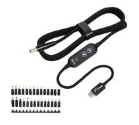 YUGSHNKFC Multiple Power USB Type C À DC5.5 100W Ligne Tressée De Données Rapide avec Sélection 5V-20V 28 Adaptateurs Tensions Commande Câble Chargement