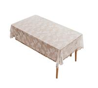 YUGSHNKFC Nappe en Dentelle Florale Vintage avec Nappes À Franges en Dentelle 140x140/100 Cm pour La Décoration De Mariage Et Chemin De Table Décoratif pour Événements Spéciaux