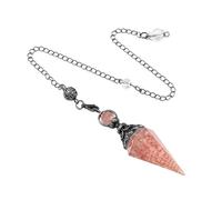 YUGSHNKFC Natural Pendulums Hexagonal Crystal Healings Stone for Divination and Reikis Energy Work Crystal Gifts Lazuli Pendulums