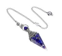 YUGSHNKFC Natural Pendulums Hexagonal Crystal Healings Stone for Divination and Reikis Energy Work Crystal Gifts Lazuli Pendulums