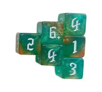 YUGSHNKFC Pack 6 COLLES Colors Assortis Coin 16 Mm Cubes avec Grand Nombre pour en Acrylique À 6 Côtés Dices Éducatives Définir Les Dés Acryliques Éducatifs