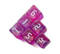 YUGSHNKFC Pack 6 COLLES Colors Assortis Coin 16 Mm Cubes avec Grand Nombre pour en Acrylique À 6 Côtés Dices Éducatives Définir Les Dés Acryliques Éducatifs