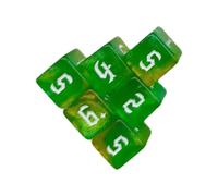 YUGSHNKFC Pack 6 COLLES Colors Assortis Coin 16 Mm Cubes avec Grand Nombre pour en Acrylique À 6 Côtés Dices Éducatives Définir Les Dés Acryliques Éducatifs