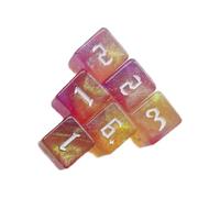 YUGSHNKFC Pack 6 COLLES Colors Assortis Coin 16 Mm Cubes avec Grand Nombre pour en Acrylique À 6 Côtés Dices Éducatives Définir Les Dés Acryliques Éducatifs