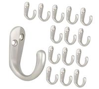 YUGSHNKFC Pack of 20 Multipurpose Wall Hook Heavy Duty Waterproof Rustproof Kirsite Hangers for Home Storage Applications Universal Hook