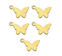 YUGSHNKFC Pendentif papillon double face, 5 pièces, designs uniques | Accessoire en acier inoxydable avec détails en pour des tenues élégantes et élégantes de tous les jours,