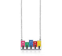 YUGSHNKFC Pièce de bijoux unique fabriquée à la main mettant en valeur la conception du patrimoine portoricain sur un collier en acier inoxydable robuste Collier en acier inoxydable