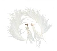 YUGSHNKFC Pince à cheveux pour femme - Tiare vintage - Boucles d'oreilles pendantes - Bandeau élégant - Bijoux pour filles