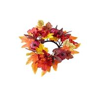 YUGSHNKFC Point focal permanent non éclairé rond avec motif de légumes de récolte stable pour Thanksgiving décoration de maison