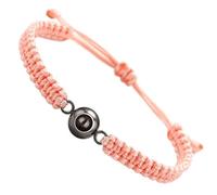 YUGSHNKFC Polyvalent en Pierre Mate avec Je T en 100 Langues Portable pour Exprimer Ses Amours Lors De Jours Spéciaux en Corde Tissée À La Main