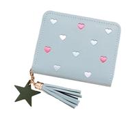 YUGSHNKFC Porte-cartes élégant avec plusieurs compartiments pour cartes et petits objets, bleu clair