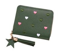 YUGSHNKFC Porte-cartes élégant avec plusieurs compartiments pour cartes et petits objets, Vert