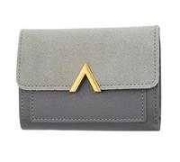 YUGSHNKFC Portefeuille court en cuir synthétique élégant pour femme avec plusieurs emplacements pour cartes pour diverses occasions, gris