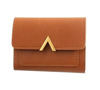 YUGSHNKFC Portefeuille court en cuir synthétique élégant pour femme avec plusieurs emplacements pour cartes pour diverses occasions, marron